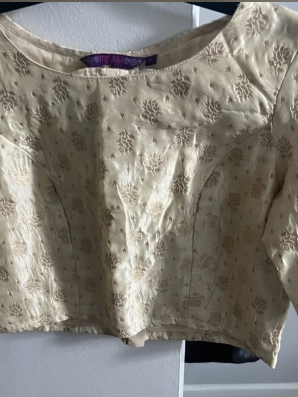 Gold lehenga blouse
